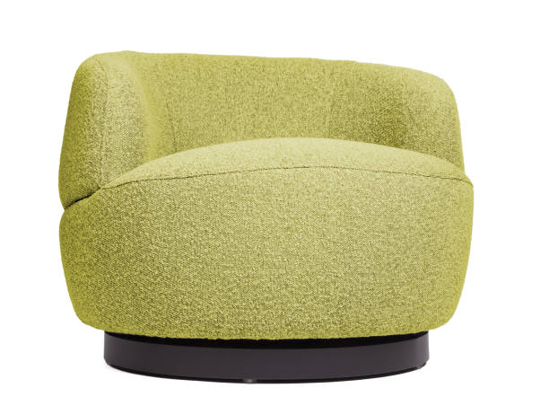 Relax lounge chair isolated on a white background yellow