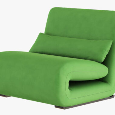 Soft green chair fabric 3d rendering