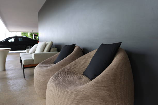 Comfortable sofa at outdoor in home